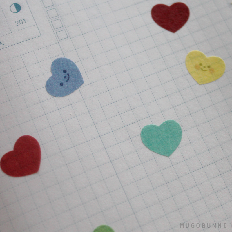 Washi Heart Deco Sticker Sheet