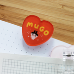 Mugo Heart Acrylic Stationery Clips