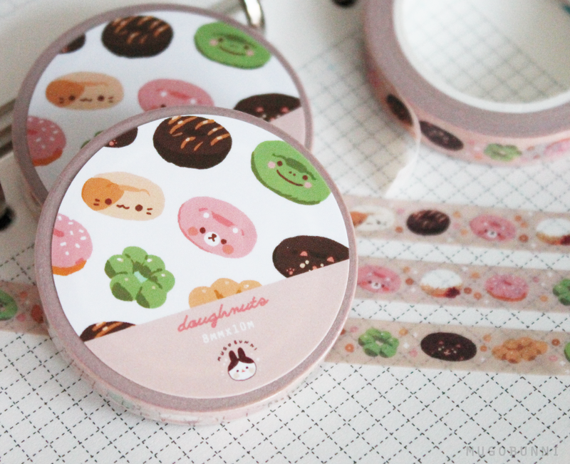 Animal Doughnuts Washi Tape