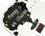 Money Is An Illusion Bunny Sticker