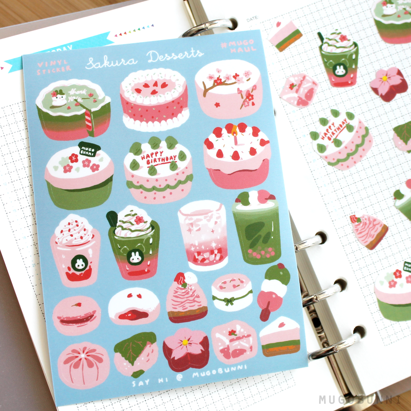 Sakura Desserts Sticker Sheet