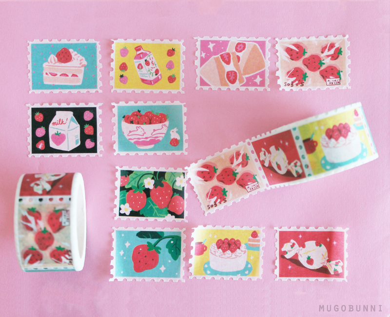 Strawberry Ichigo Stamp Washi tape