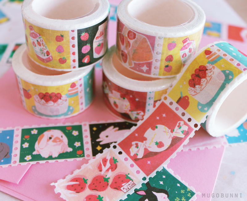 Sweet Candy and Strawberry Washi Tape. Handmade Washi Crafting